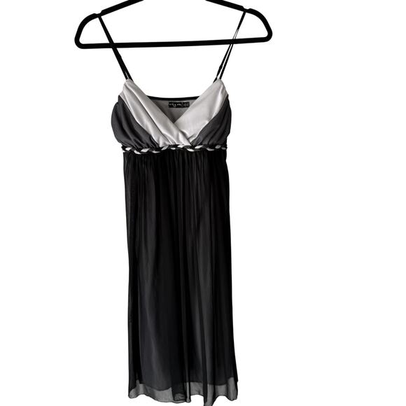 Ruby Rox Y2k Dress Whimsigoth Medium Black Ombre Chiffon Empire Waist Party - Picture 1 of 7